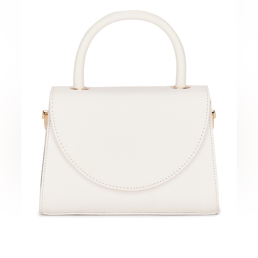 Sasha Top Handle Bag in White - Olga Berg